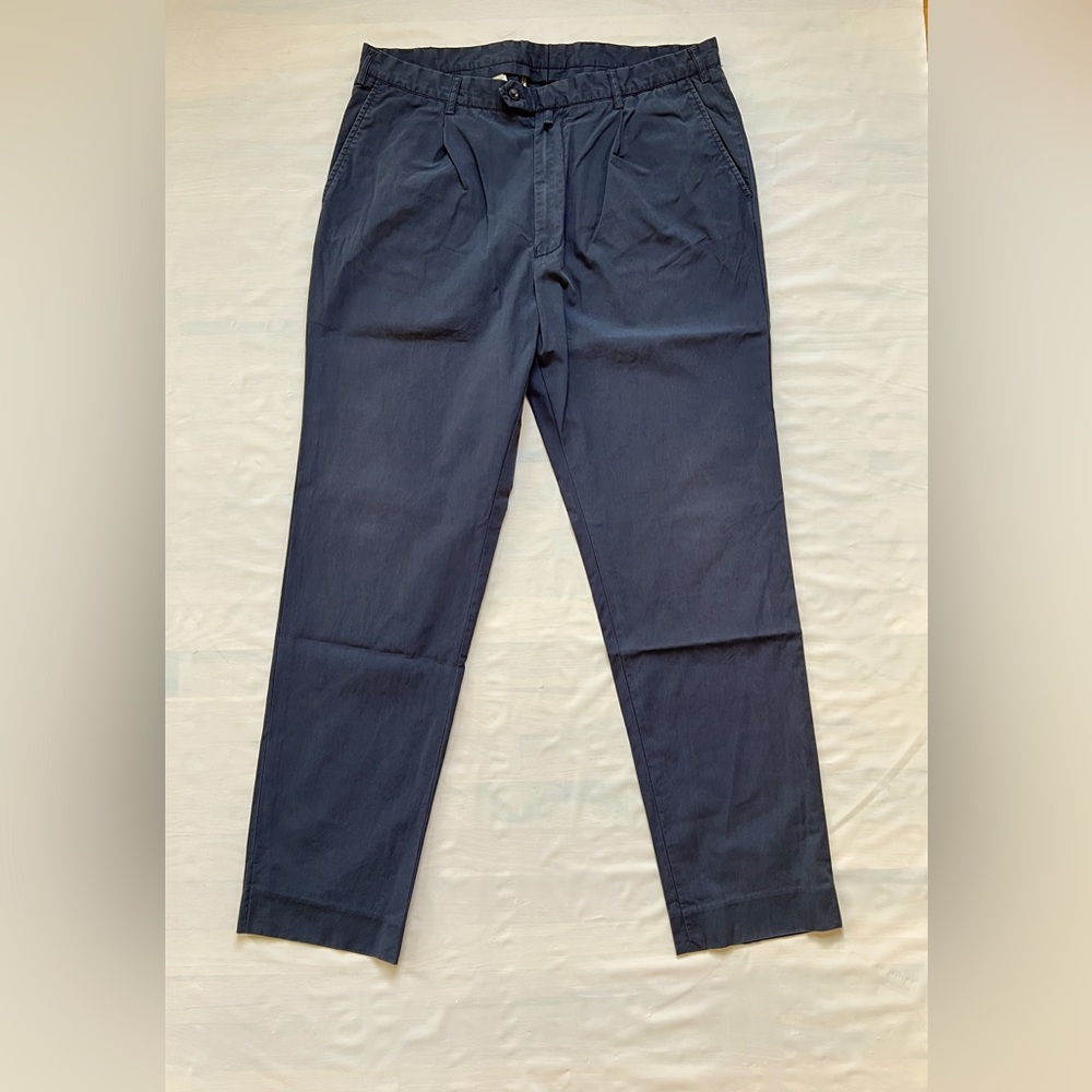 Gant Chinos Pants Navy blue 100% cotton Regular Fit men's 54 Waist 37.5"